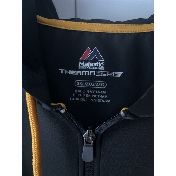 Steelers Mens Hoodie Majestic Therma Base Size 2XL  AFC North Football EUC - Picture 3 of 4